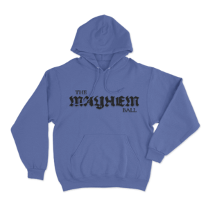 The Mayhem Ball Logo Unisex Hoodie Blue