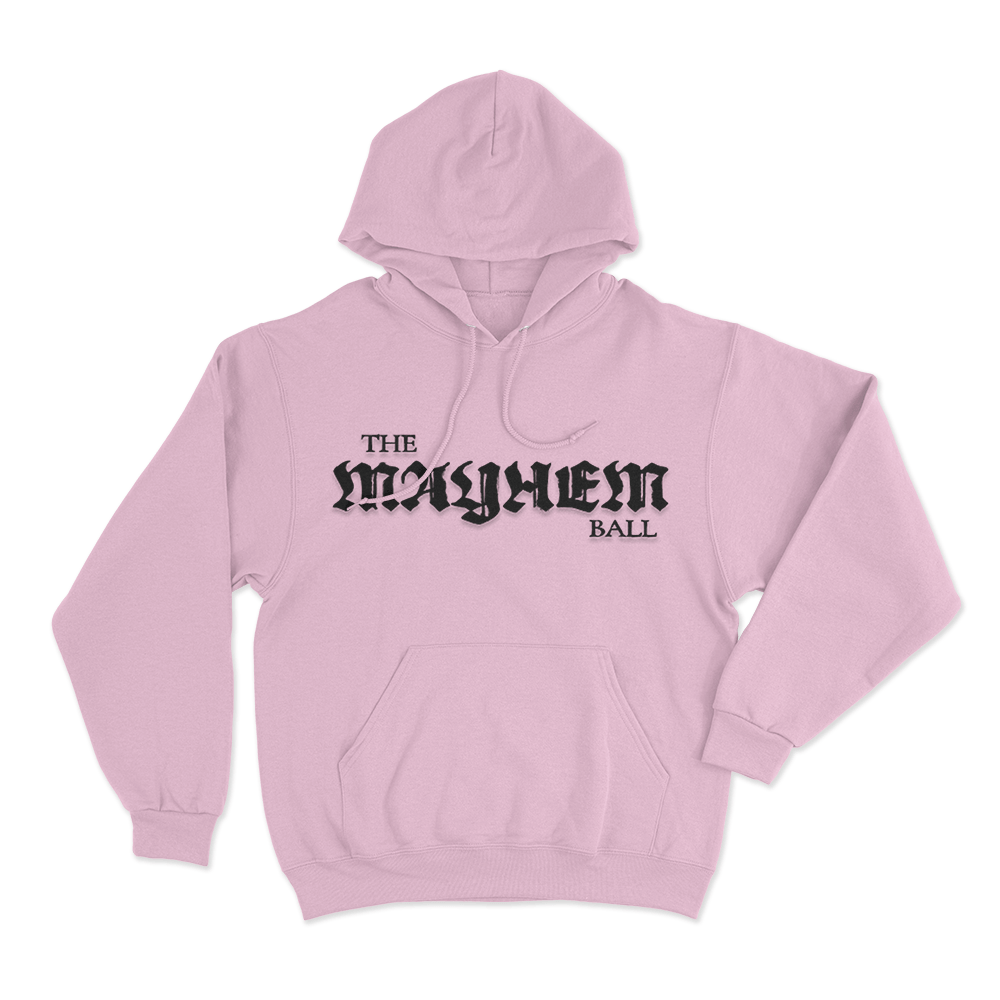 The Mayhem Ball Logo Unisex Hoodie Pink The Mayhem Ball Logo Unisex Hoodie Pink