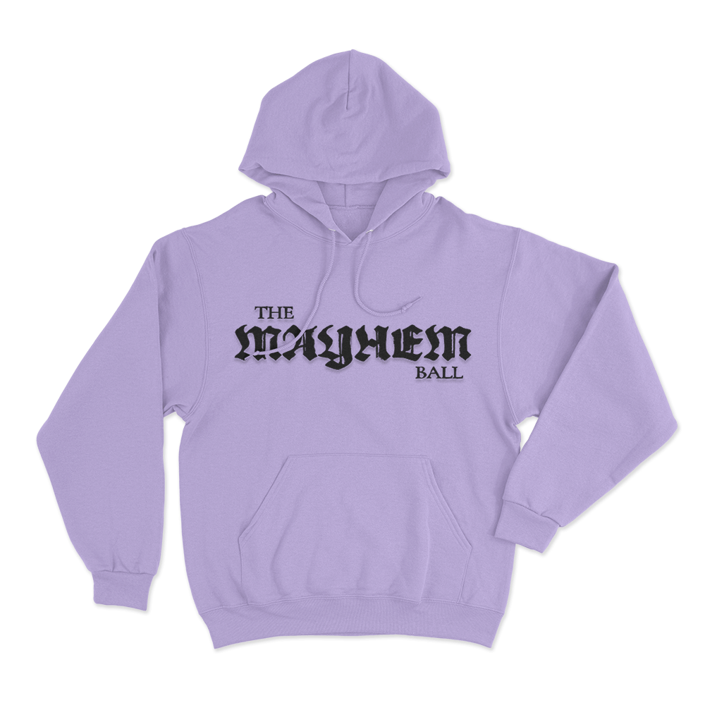 The Mayhem Ball Logo Unisex Hoodie Purple The Mayhem Ball Logo Unisex Hoodie Purple
