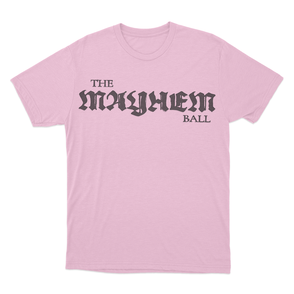 The Mayhem Ball Logo Unisex T Shirt Pink The Mayhem Ball Logo Unisex T Shirt Pink