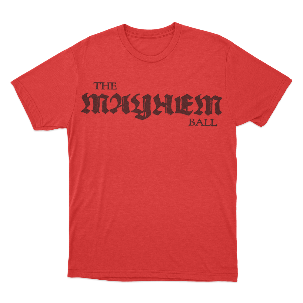 The Mayhem Ball Logo Unisex T Shirt Red The Mayhem Ball Logo Unisex T Shirt Red