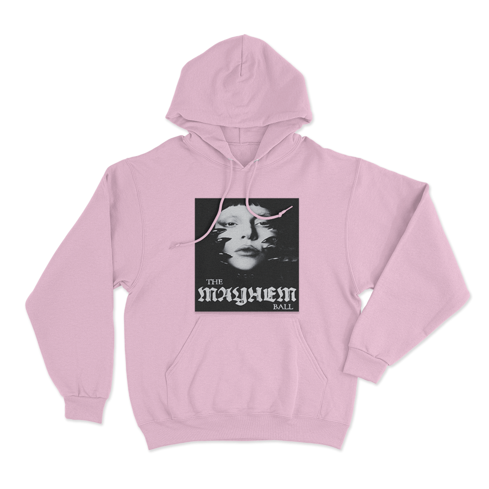 The Mayhem Ball Portrait Unisex Hoodie Pink The Mayhem Ball Portrait Unisex Hoodie Pink