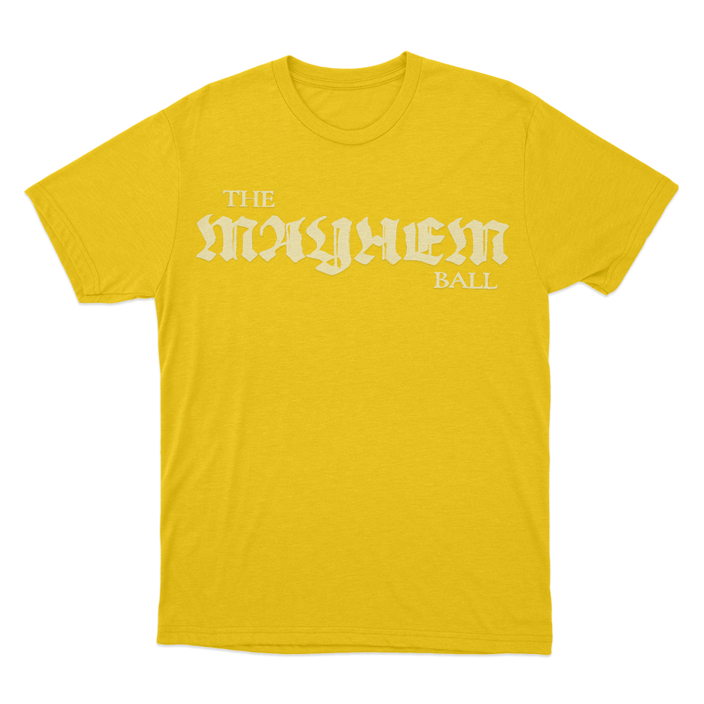 The Mayhem Ball Unisex T Shirt Yellow The Mayhem Ball Unisex T Shirt Yellow